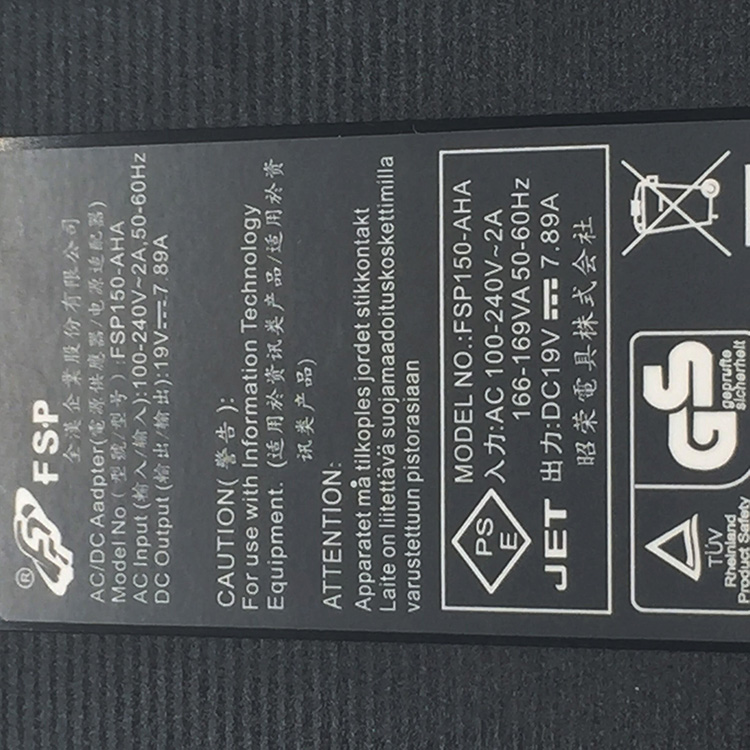 ASUS Acer Aspire 1703ESC Caricabatterie / Alimentatore