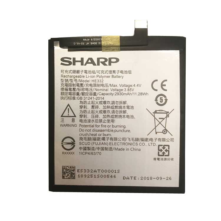 SHARP HE332 Baterie